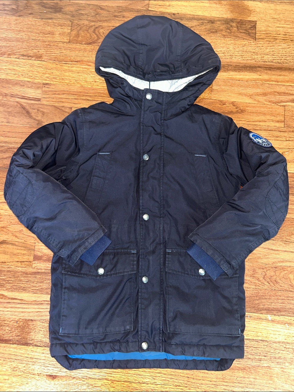 Lands’ End Grow-A-Longs Youth Small Fleece Lined Sherpa Waterproof Jacket sz sm